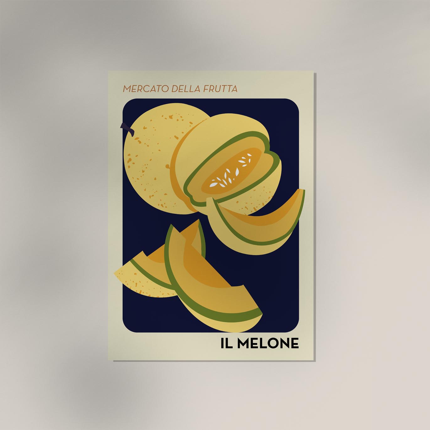 Il Melone Fruit Market Art Poster