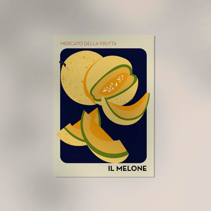 Il Melone Fruit Market Art Poster