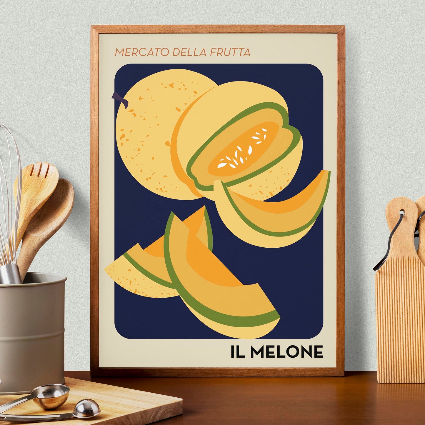 Il Melone Fruit Market Art Poster