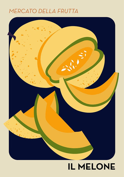 Il Melone Fruit Market Art Poster