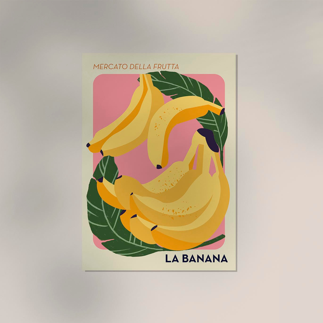 Banana Fruit Market Art Poster