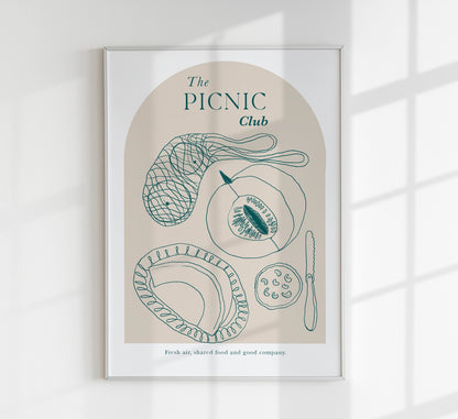 The picnic club Graphic Art Poster