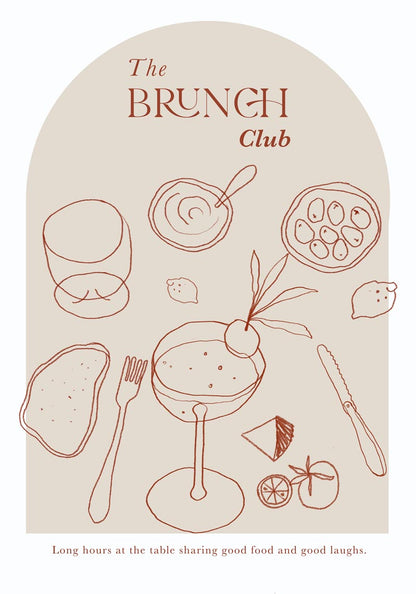 The brunch club Graphic Art Poster