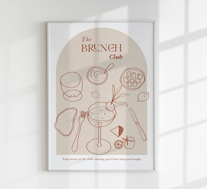 The brunch club Graphic Art Poster