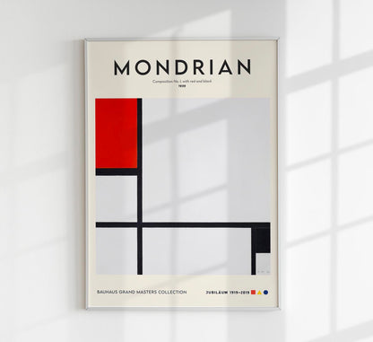 Composition No. 1 with red and black by Piet Mondrian Exhibition Poster