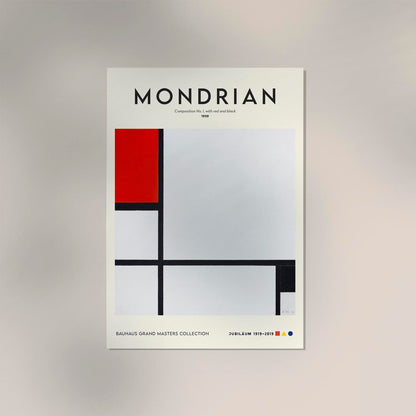 Composition No. 1 with red and black by Piet Mondrian Exhibition Poster