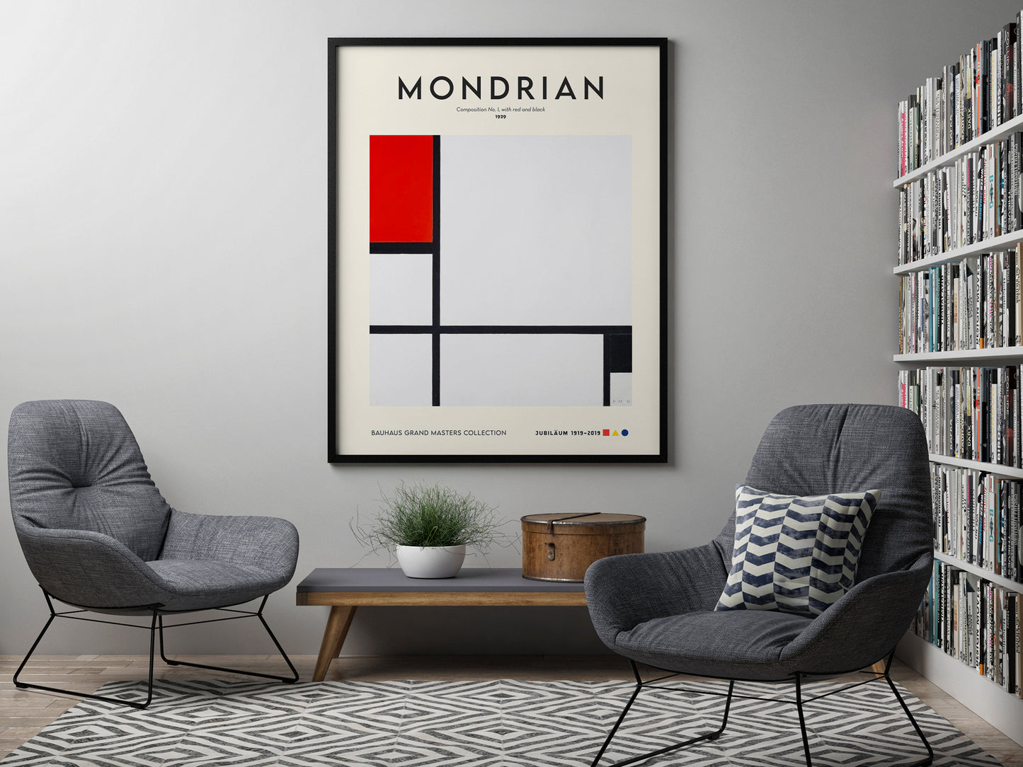 Composition No. 1 with red and black by Piet Mondrian Exhibition Poster