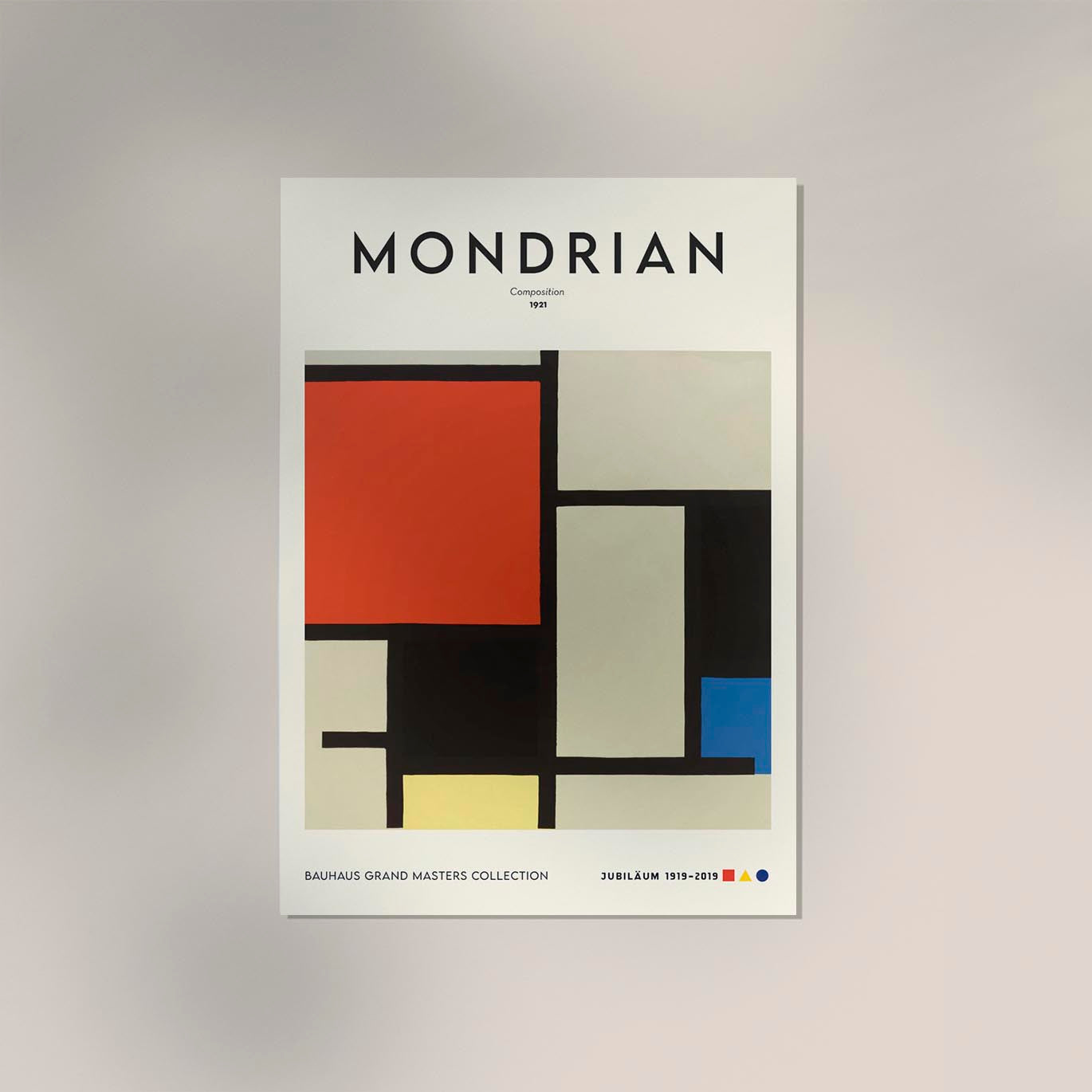 Composition By Piet Mondrian Exhibition Poster