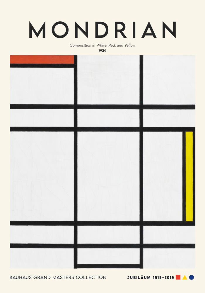 Composition in White, Red, and Yellow By Piet Mondrian Exhibition Poster