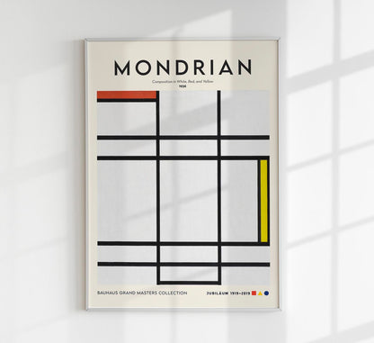 Composition in White, Red, and Yellow By Piet Mondrian Exhibition Poster