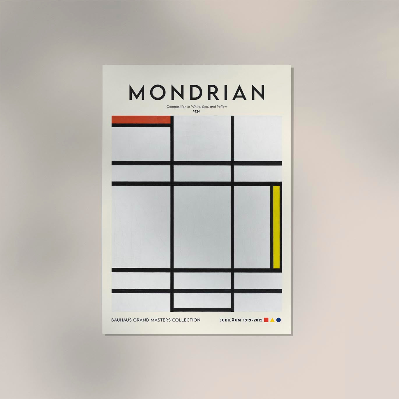 Composition in White, Red, and Yellow By Piet Mondrian Exhibition Poster