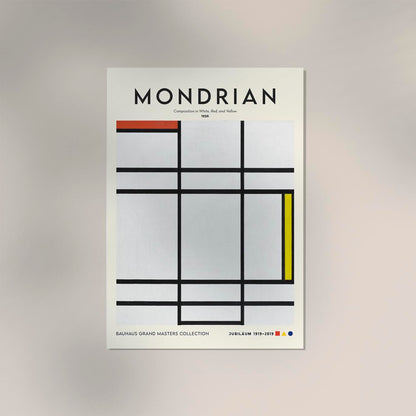 Composition in White, Red, and Yellow By Piet Mondrian Exhibition Poster