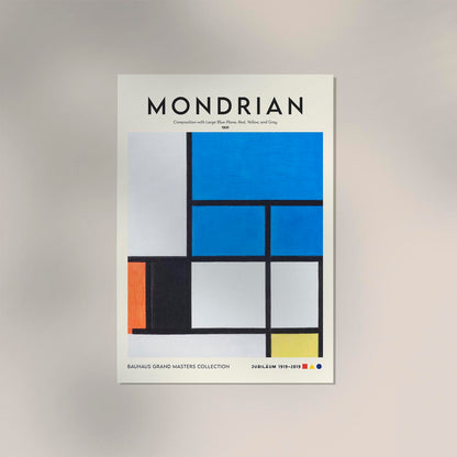 Composition with Large Blue Plane By Piet Mondrian Exhibition Poster