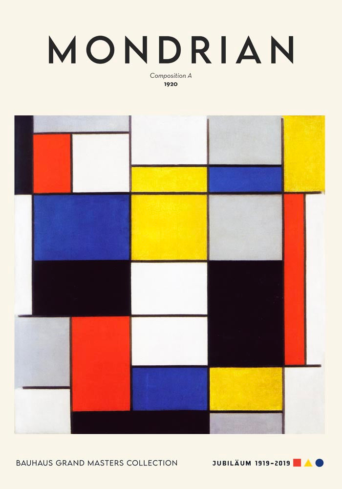 Composition A By Piet Mondrian Exhibition Poster