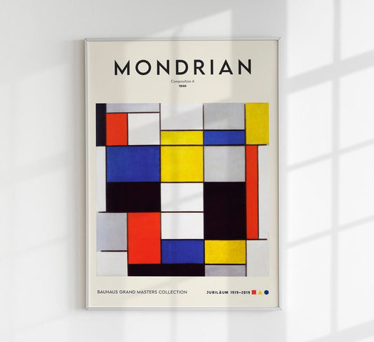 Composition A By Piet Mondrian Exhibition Poster