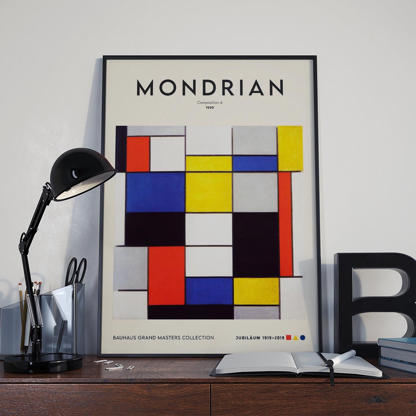 Composition A By Piet Mondrian Exhibition Poster