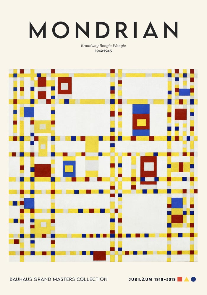 Broadway Boogie Woogie By Piet Mondrian Exhibition Poster