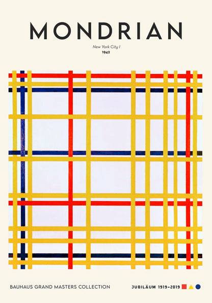 New York City I By Piet Mondrian Exhibition Poster