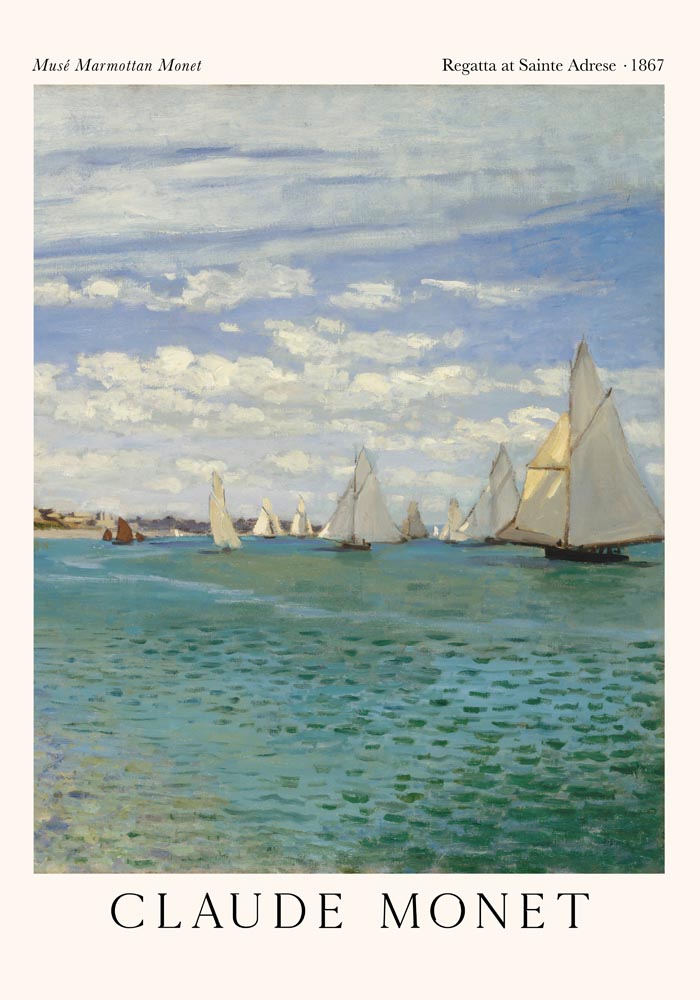 Regatta at Sainte Adrese by Claude Monet Exhibition Poster