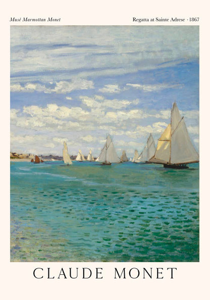 Regatta at Sainte Adrese by Claude Monet Exhibition Poster