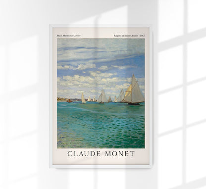 Regatta at Sainte Adrese by Claude Monet Exhibition Poster