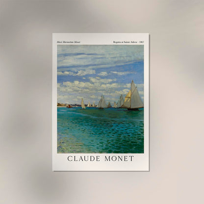 Regatta at Sainte Adrese by Claude Monet Exhibition Poster