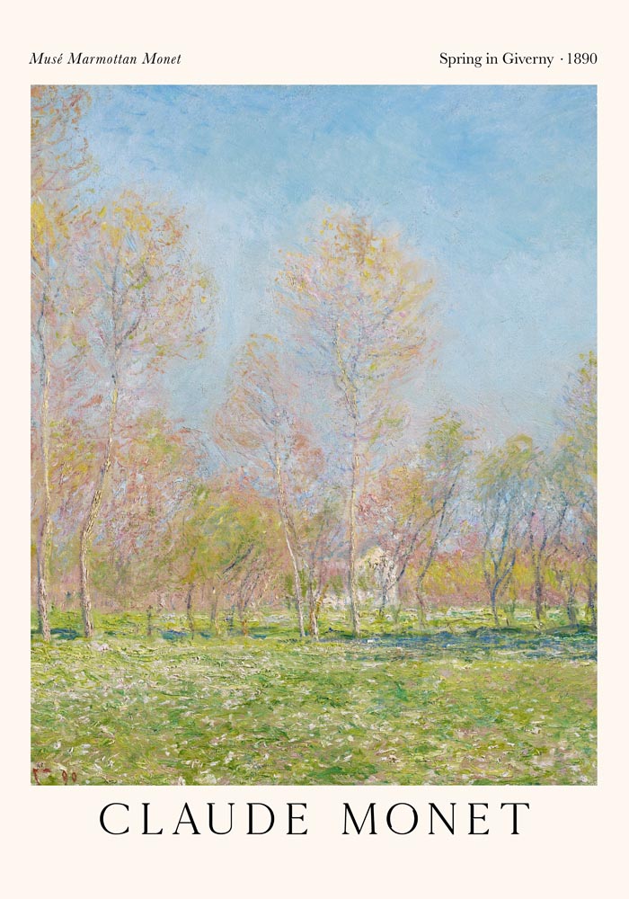 Spring in Giverny by Claude Monet Exhibition Poster