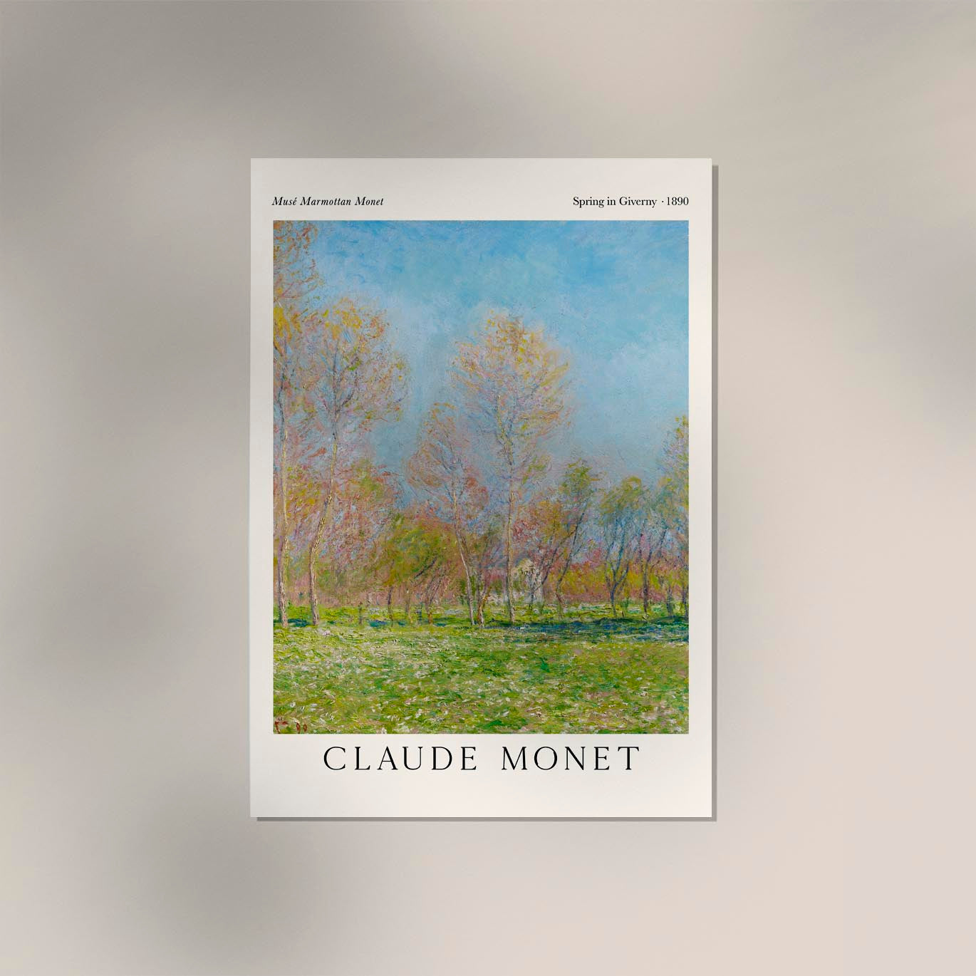 Spring in Giverny by Claude Monet Exhibition Poster