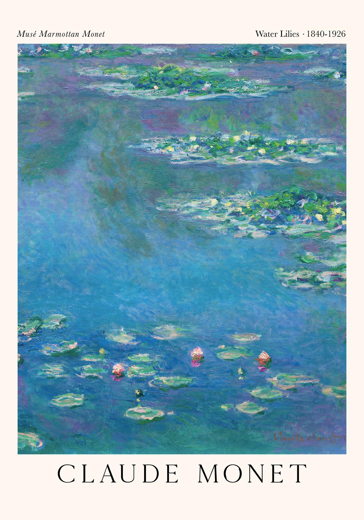 Waterlilies by Claude Monet Exhibition Poster