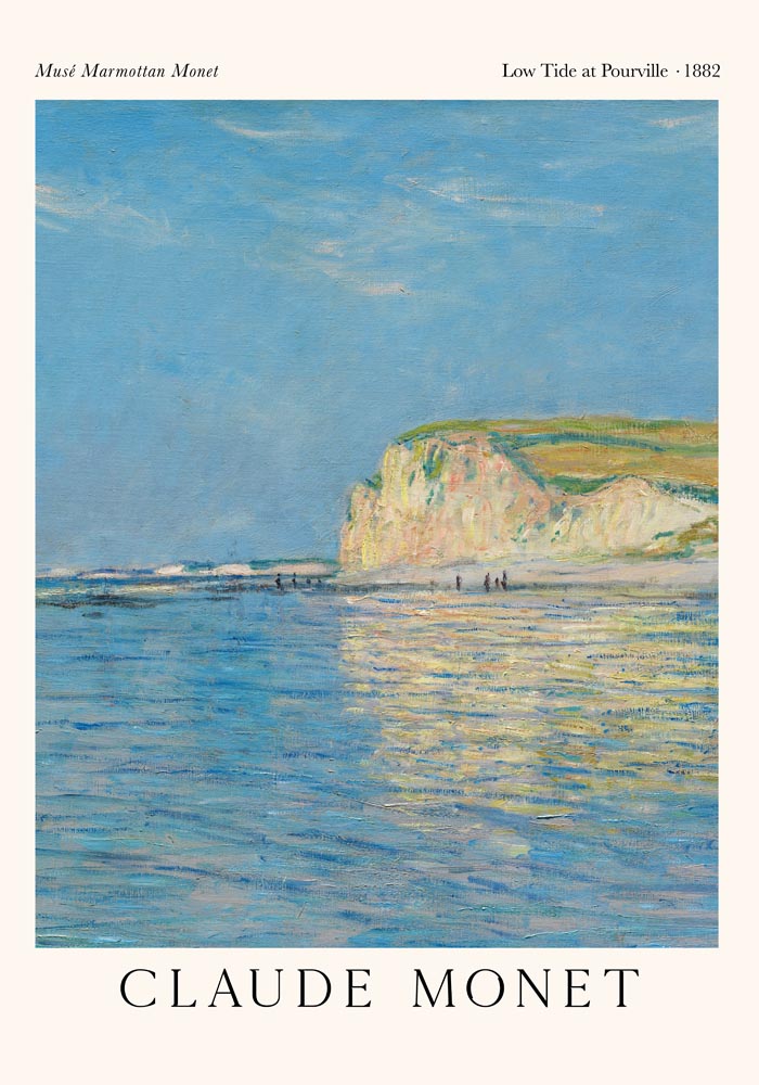 Low Tide at Pourville by Claude Monet Exhibition Poster