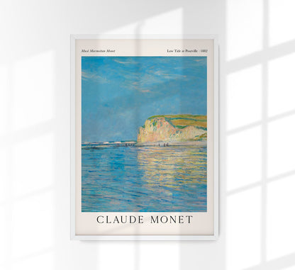 Low Tide at Pourville by Claude Monet Exhibition Poster