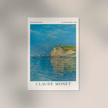 Low Tide at Pourville by Claude Monet Exhibition Poster