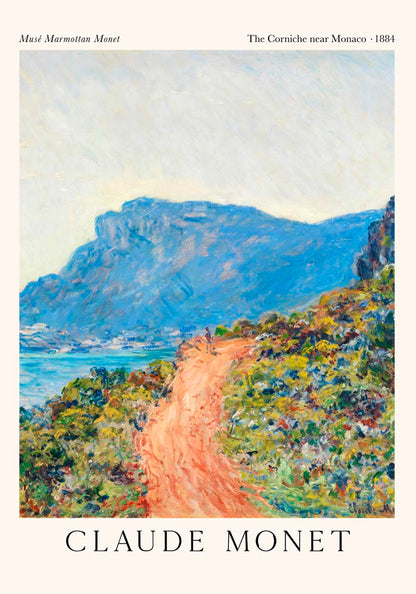 The Corniche near Monaco by Claude Monet Exhibition Poster