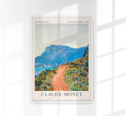 The Corniche near Monaco by Claude Monet Exhibition Poster