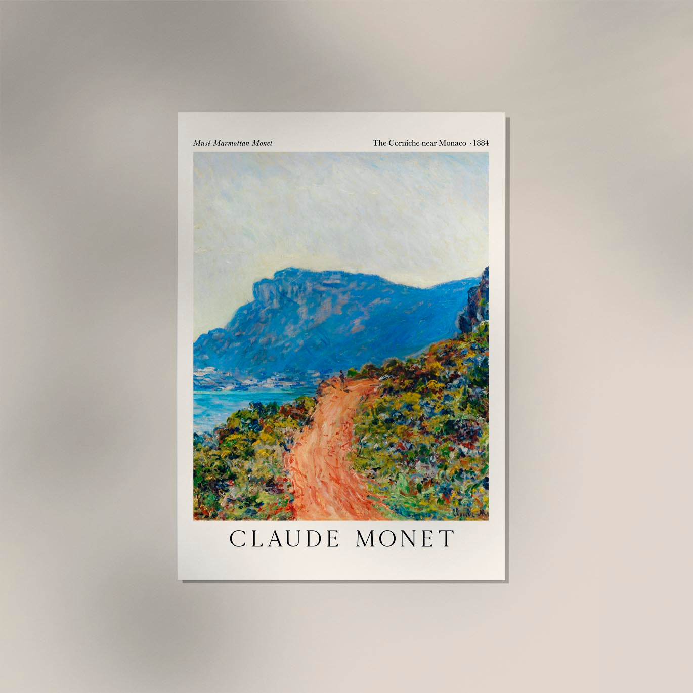 The Corniche near Monaco by Claude Monet Exhibition Poster