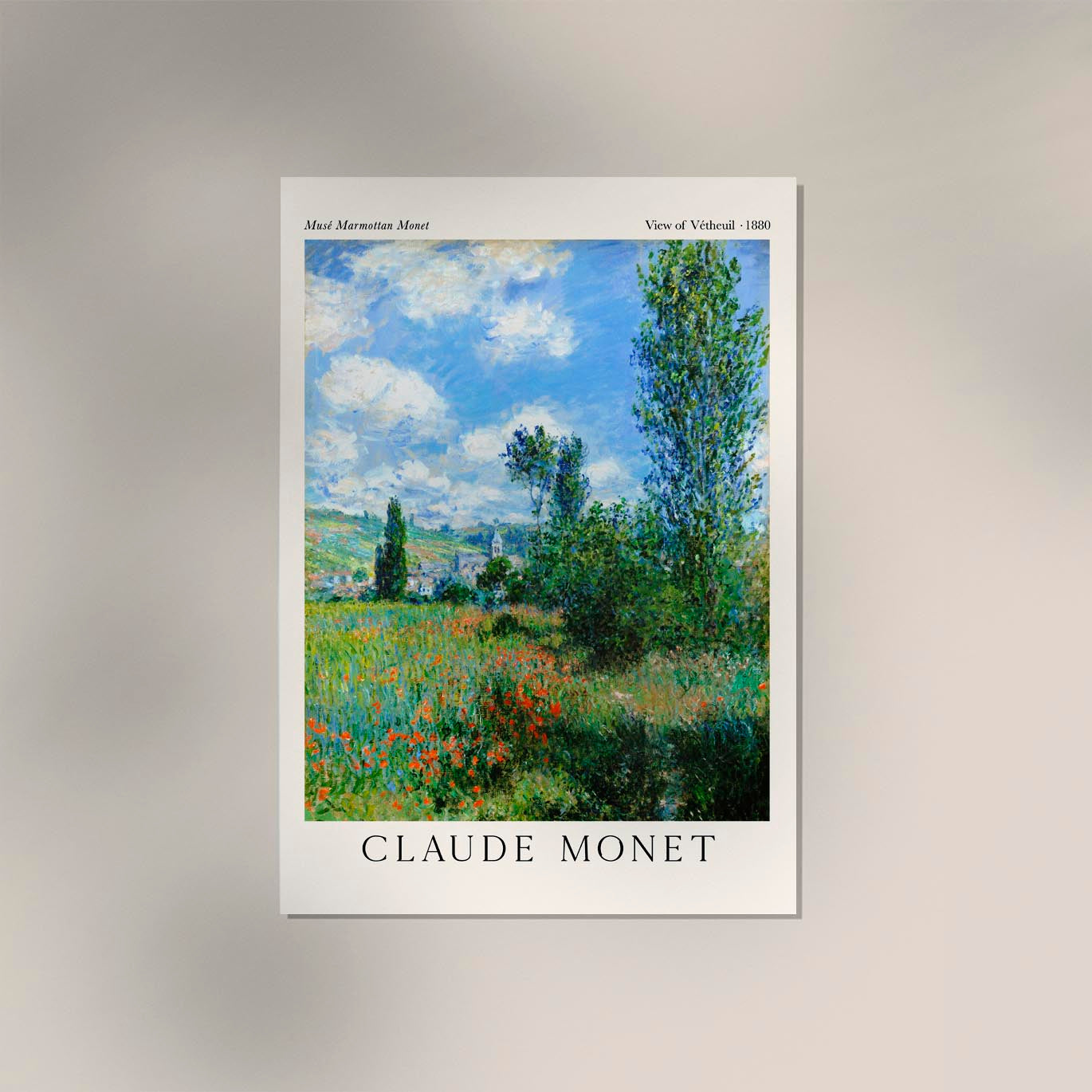 View of Vétheuil by Claud Monet Exhibition Poster