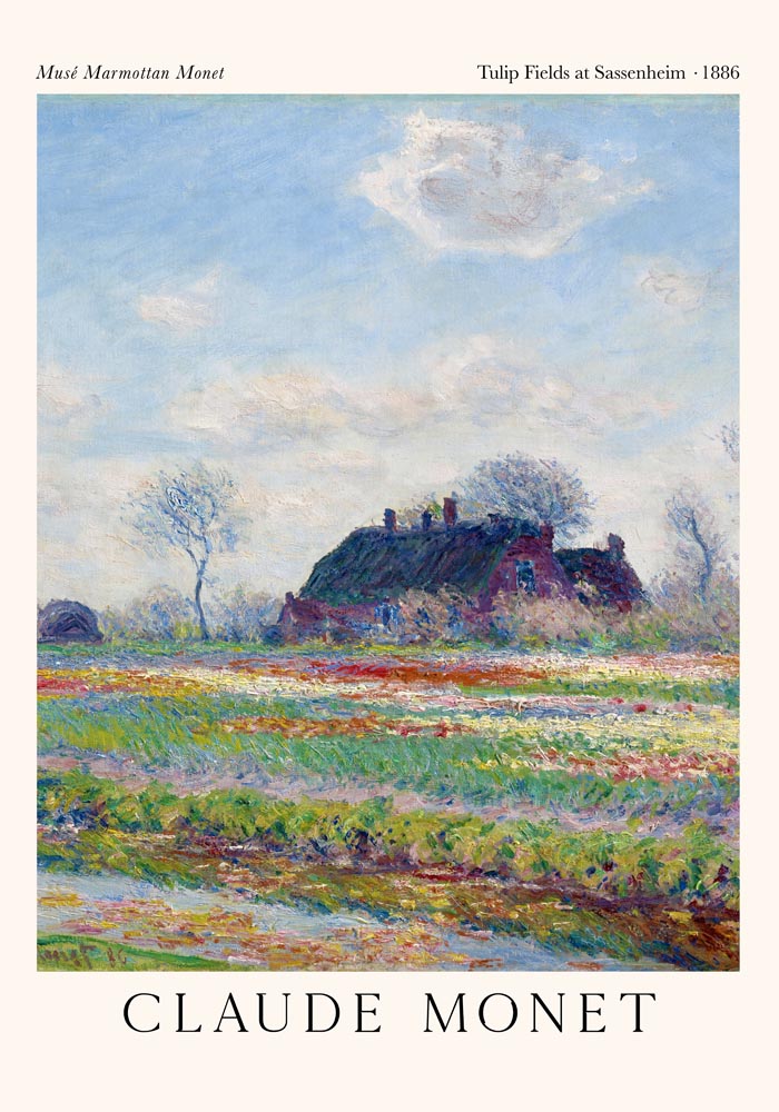 Tulip Fields at Sassenheim by Claud Monet Exhibition Poster