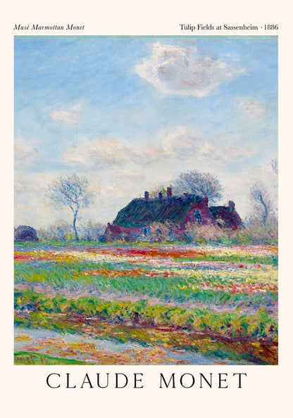 Tulip Fields at Sassenheim by Claud Monet Exhibition Poster