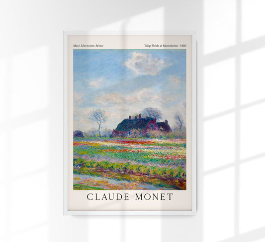 Tulip Fields at Sassenheim by Claud Monet Exhibition Poster