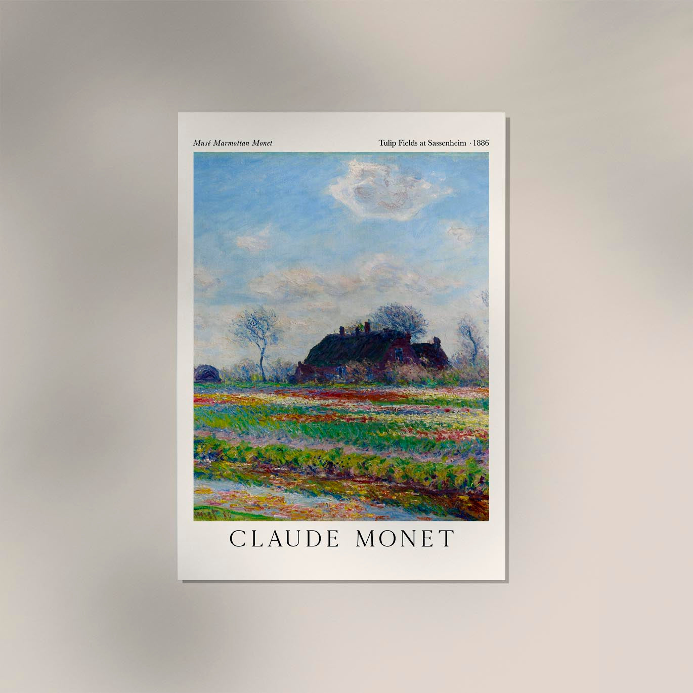 Tulip Fields at Sassenheim by Claud Monet Exhibition Poster