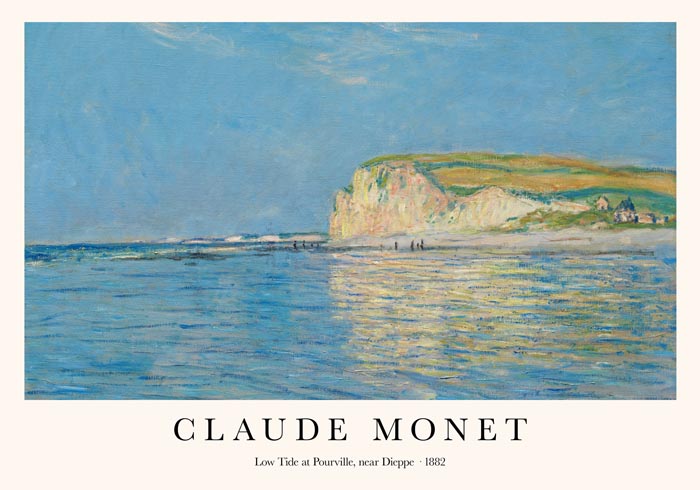 Low Tide at Pourville, near Dieppe by Claude Monet Exhibition Poster