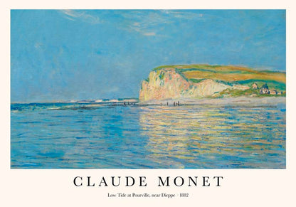 Low Tide at Pourville, near Dieppe by Claude Monet Exhibition Poster