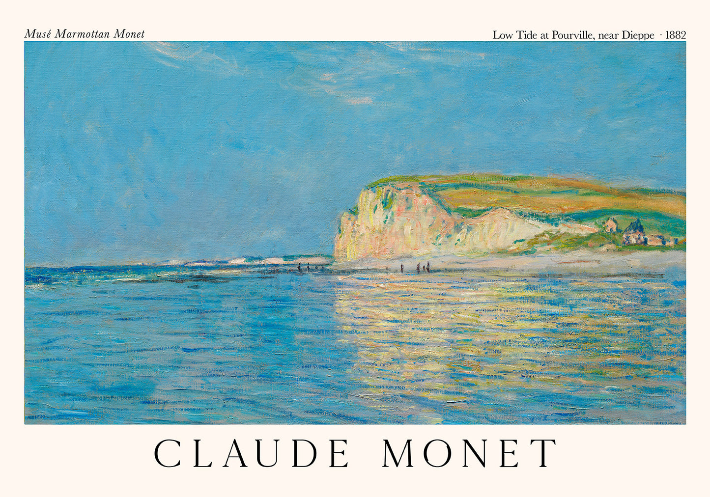 Low Tide at Pourville, near Dieppe by Claude Monet Exhibition Poster