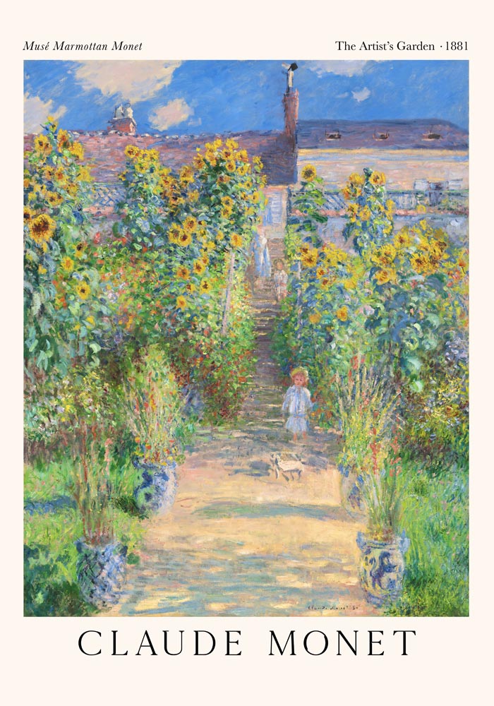 The Artist's Garden by Claude Monet Exhibition Poster