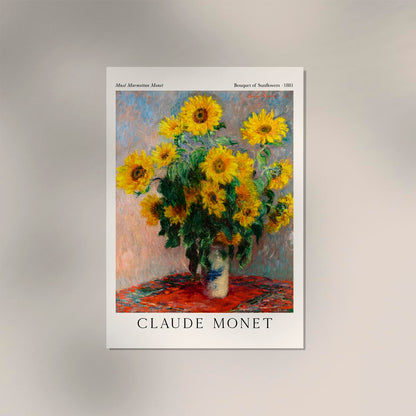 Bouquet of Sunflowers by Claude Monet Exhibition Poster