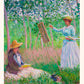 Blanche Hoschedé at Her Easel with Suzanne Hoschedè Reading by Claude Monet Exhibition Poster