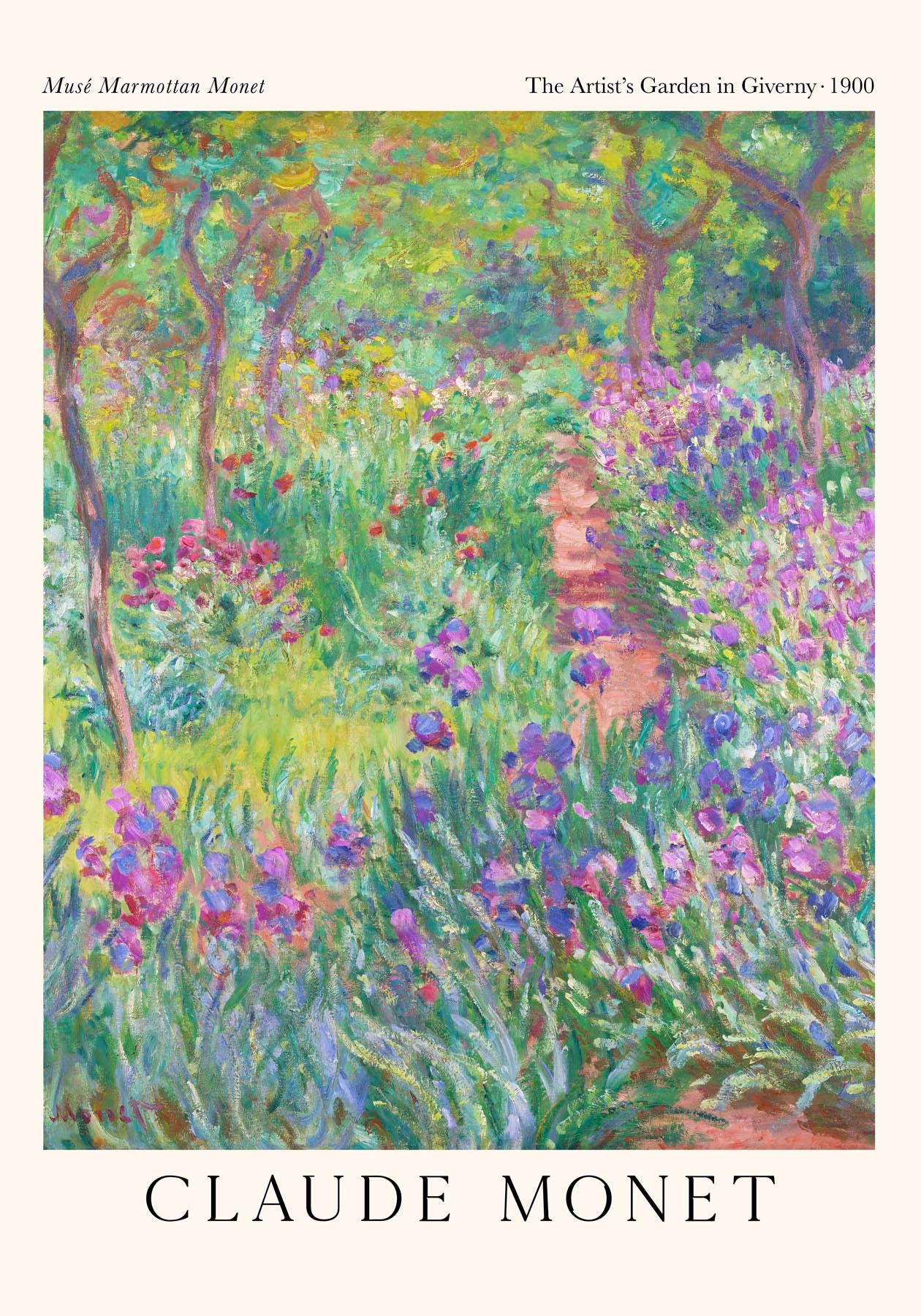 The Artist's Garden by Claude Monet Exhibition Poster