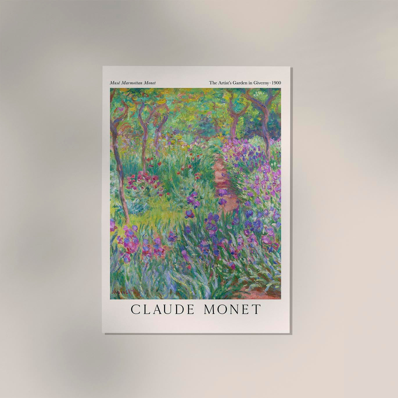 The Artist's Garden by Claude Monet Exhibition Poster