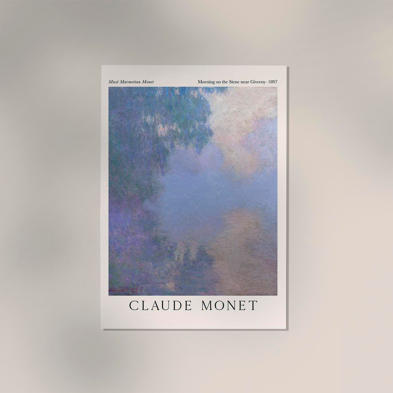 Morning on the Seine by Claude Monet Exhibition Poster