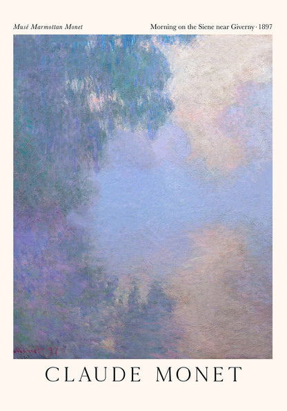 Morning on the Seine by Claude Monet Exhibition Poster